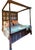 Wood Oak Tudor King Size Paneled Canopy Four Poster Bed For Sale - Image 7 of 10