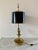 Gold French Bouillotte Lamp With Black Tole Shade and Dolphin Motif Base For Sale - Image 8 of 12
