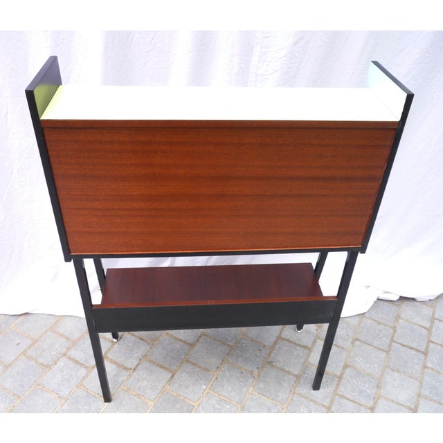 Brown Vintage Vertical Secretary, 1950s For Sale - Image 8 of 12