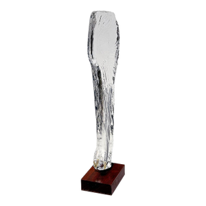 Bengt Edenfalk for Skruf Sweden Vintage MCM Ice Glass Sculpture
