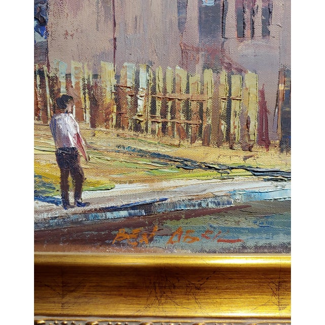 Ben Abril - the Minnewaska Hotel ,Bunker Hills, Los Angeles 1960s -Oil Painting For Sale In Los Angeles - Image 6 of 9