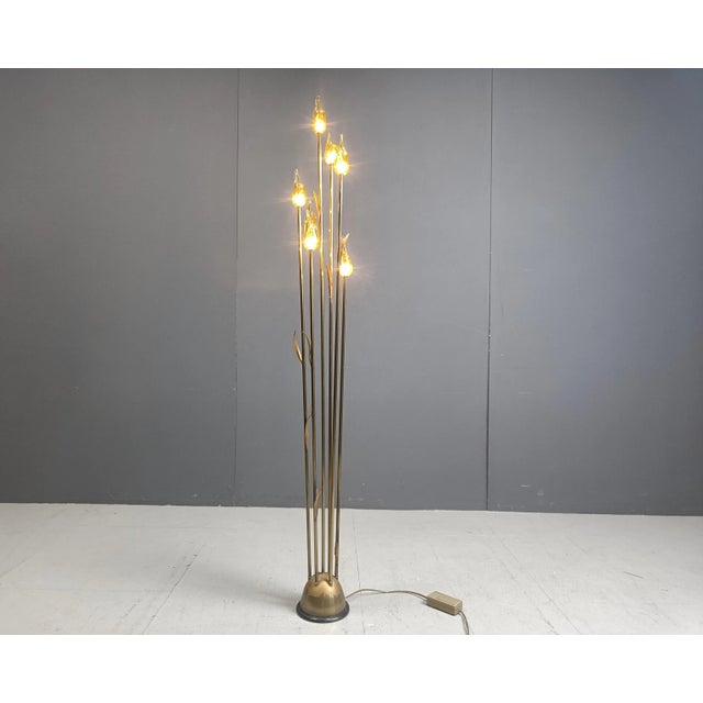 Murano Glass Leaf Floor Lamp, 1980s For Sale - Image 9 of 13