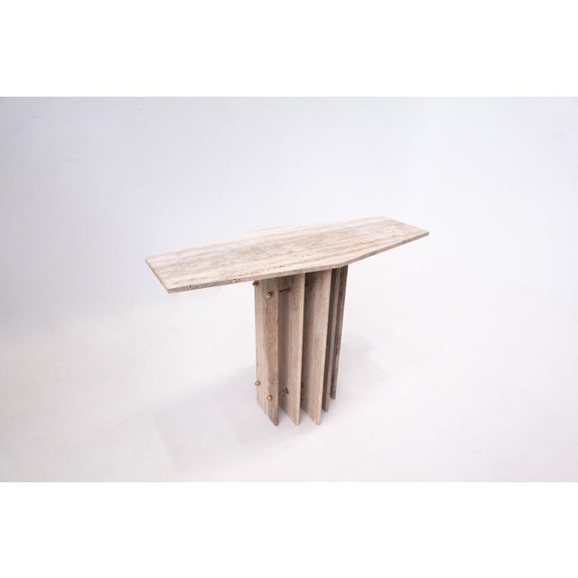 15th Century & Earlier Vintage Travertine Console, Italy For Sale - Image 5 of 10