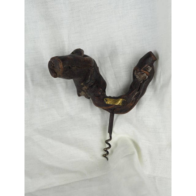 Campaign 1940s French Grapevine Corkscrew With Brass Mark For Sale - Image 3 of 13