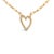 Haus of Brilliance Gold Vermeil 1/10 Cttw Diamond Paperclip Chain Heart Pendant Necklace For Sale - Image 4 of 4