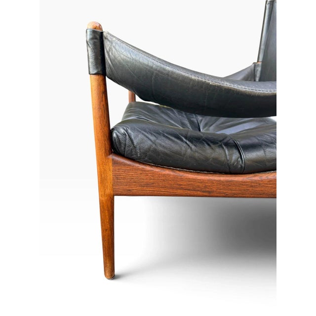 Kristian Vedel Modus Lounge Chair for Søren Willadsen | Rosewood & Black Leather | Denmark 1960s For Sale - Image 18 of 18