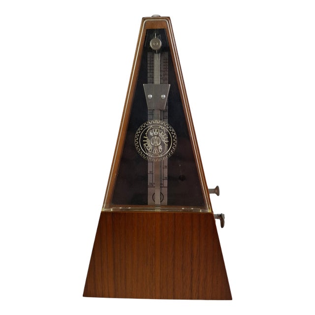 Mid-Century Modern German Mechanical Metronome in Wood from Wittner, 1970 For Sale