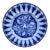 French Blue & White Majolica Acanthus Leaves Plate, Circa 1880 For Sale