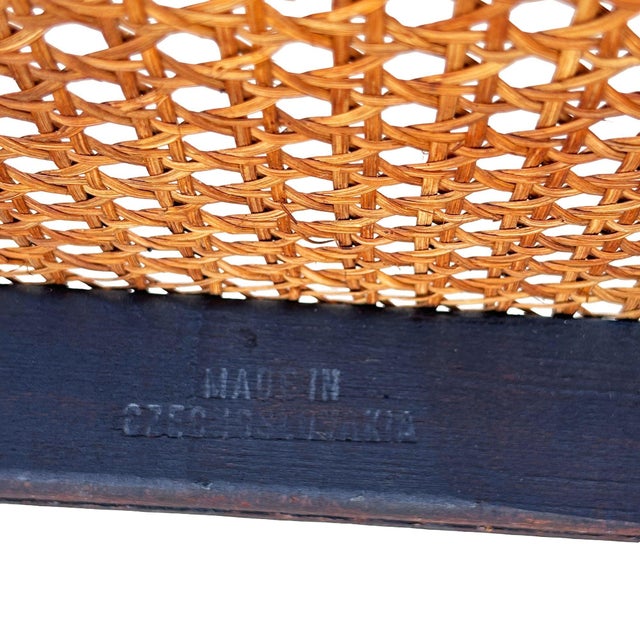Early 20th Century Late Victorian Czechoslovakian Oak Scrolling Rocking Chair W/ Wicker Seat For Sale - Image 10 of 10