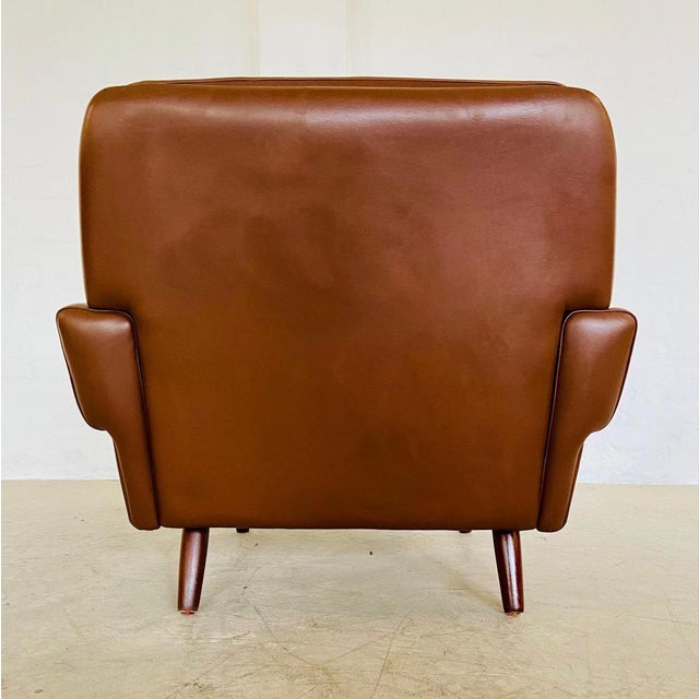 Mid-Century Danish Lounge Chair in Cognac Leather by Svend Skipper For Sale - Image 11 of 16