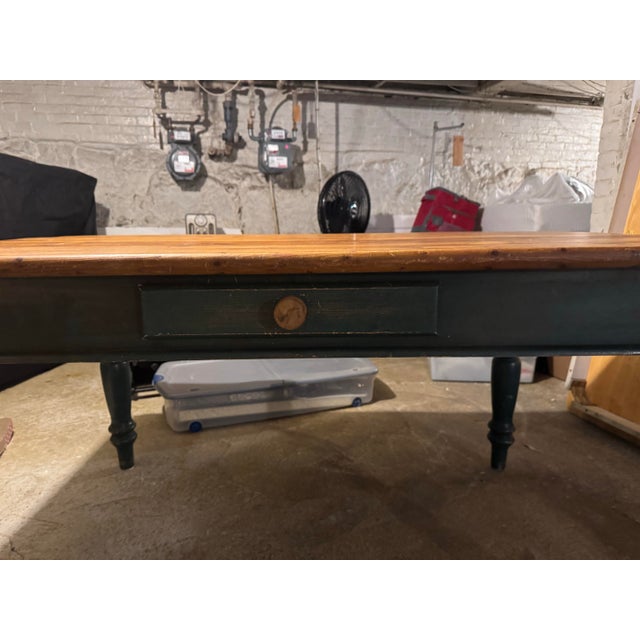 1990s Vintage Ethan Allen-Ish Dining Table For Sale - Image 9 of 11