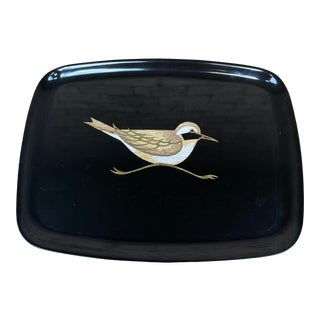 Vintage Couroc of Monterey Inlaid Bird Tray For Sale