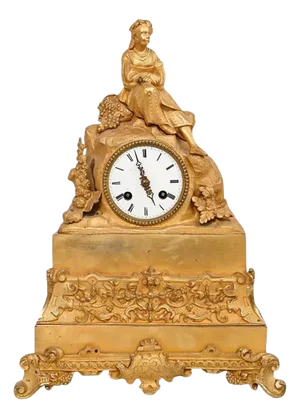 19th Century Victorian Gilt Bronze Mantel Clock