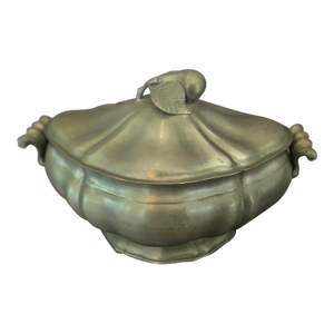 1940s French Pewter Soup Taureen