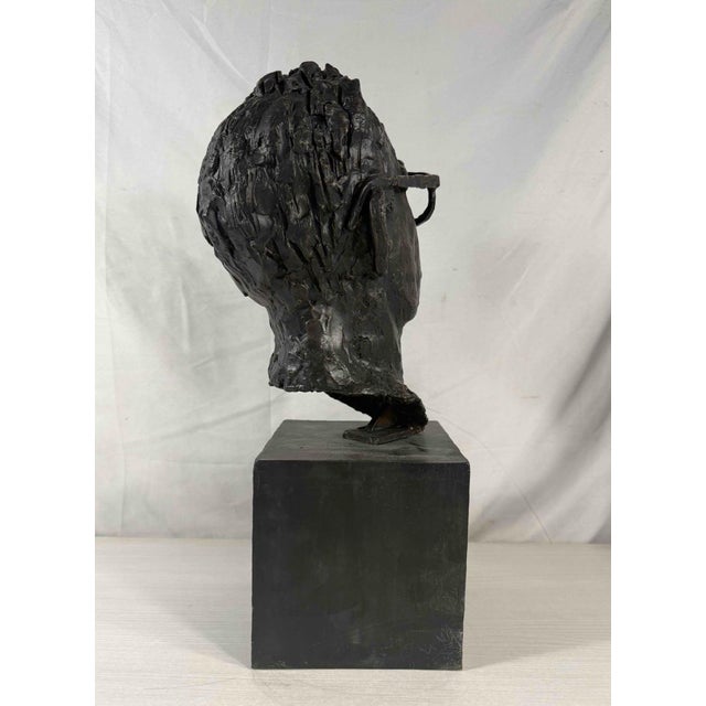 1990s "Hbs Head I" — Bronze Self-Portrait Bust, Herbert Simon Estate, 1999 For Sale - Image 5 of 7