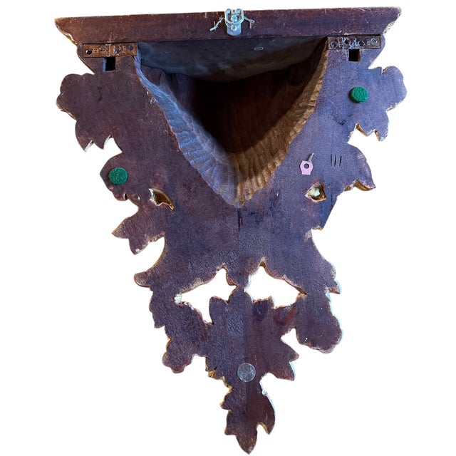 18th C Style Italian Giltwood Figural Corbel Shelf Sconce. 1 of 2 available.