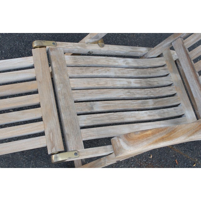 Andrew Teak Folding Steamer Lounge Chair Chairish