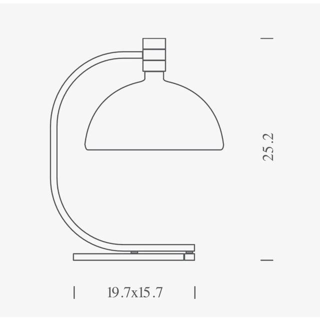 Nemo Lighting Franco Albini and Franca Helg As1c Table Lamp for Nemo in Glass & Black Chrome For Sale - Image 4 of 10