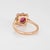 1900 - 1909 Antique Edwardian Diamond Ruby Square Ring 14k Gold Sz 6.5 Gemstone Engagement For Sale - Image 5 of 6