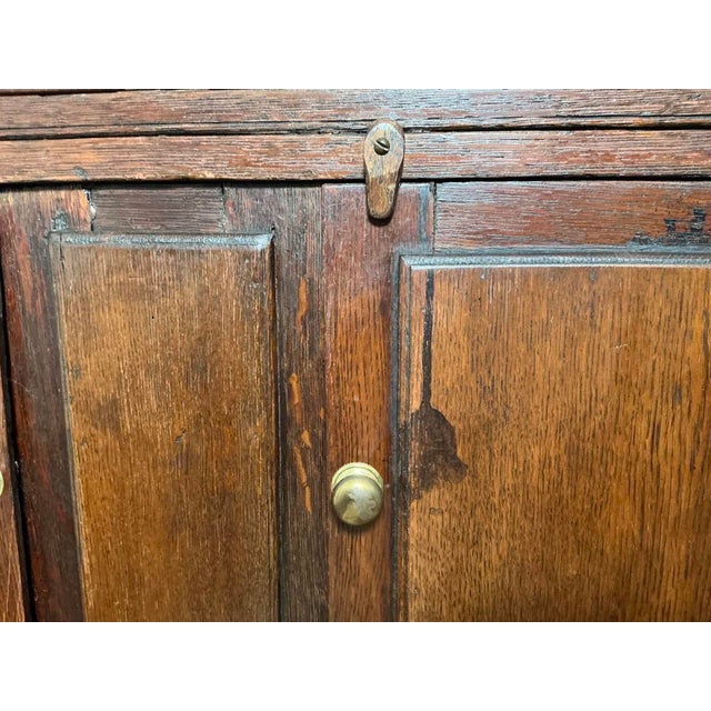 Antique English Oak Welsh Dresser Cupboard Storage Cabinet For Sale - Image 17 of 18