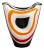 Mid 20th Century Italian Striped Glazed Art Pottery Vase For Sale