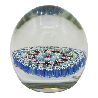 Mid-20th Century Murano Millefiori Paperweight For Sale