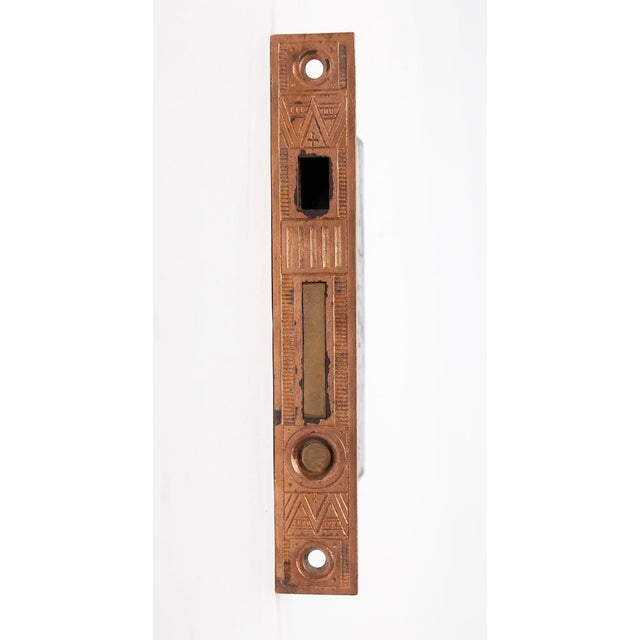 Mid 20th Century Double Pocket Door Aesthetic Corbin Mortise Lock Set For Sale - Image 5 of 9
