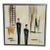 Two Men Painting Art Canvas Vintage Mid-Century Modern For Sale