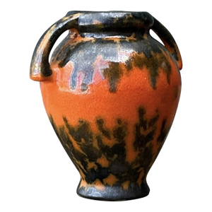 Vintage Lava Glaze Ceramic Small Vase