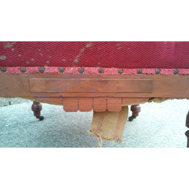 Wood Antique American Eastlake Victorian Corner Chair For Sale - Image 7 of 11