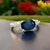 Natural Sapphire and Diamond Ring Size 6.25 14k W Gold 2.86 TCW Certified $4,950 402666 This is a Unique Custom Made...