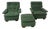 Armchairs and Poufs from Cinova, 1960s, Set of 3 For Sale