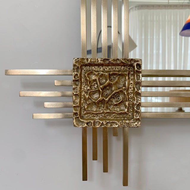 1970s Wall Mirror by Angelo Brotto for Esperia, Italy, 1970s For Sale - Image 5 of 14