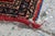 Textile Vintage Hand-Knotted Oriental Wool Scatter Rug Mat Red Indigo Vase 2x2' For Sale - Image 7 of 12