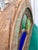 Antique Indian Teak and Cathedral Glass Overdoor Lunette, First Half of the 20th Century, 1920s For Sale - Image 12 of 15