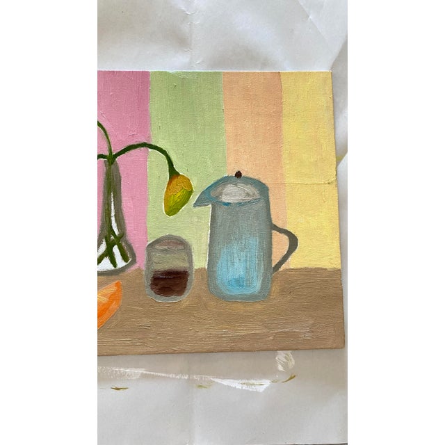 Abstract “Espresso Talk” 2025 Oil Painting For Sale - Image 3 of 4