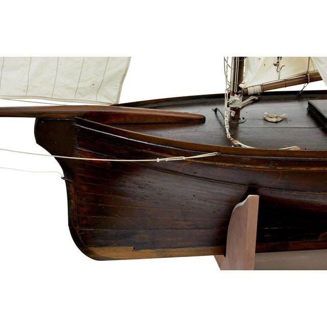 Late 19th Century Scale Model of a Wooden Boat, 1890s For Sale - Image 10 of 12