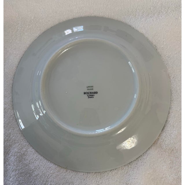 French Vintage Limoges France Rochard Tropical Birds and Foliage 10” Plates - Set of 12 For Sale - Image 3 of 6