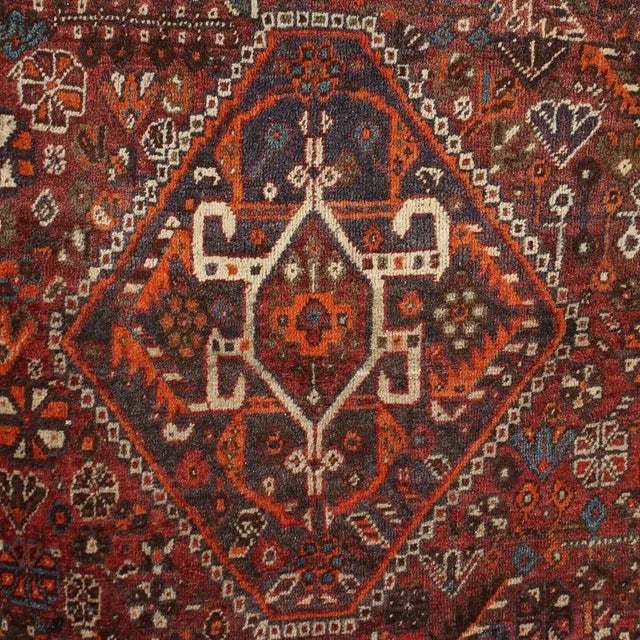 Malayer Rug in Cotton & Wool, Middle East, 1920s For Sale - Image 3 of 13