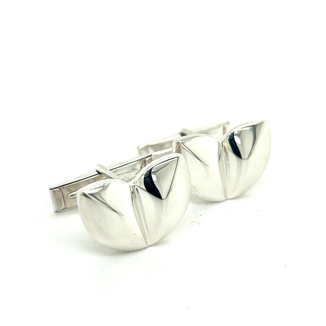 1990s 1990s Tiffany & Co Estate Cufflinks Sterling Silver, 2 Pieces For Sale - Image 5 of 11