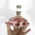 Vintage Bohemian Cut Cranberry and Gold Glass Bottle With Stopper For Sale - Image 4 of 10