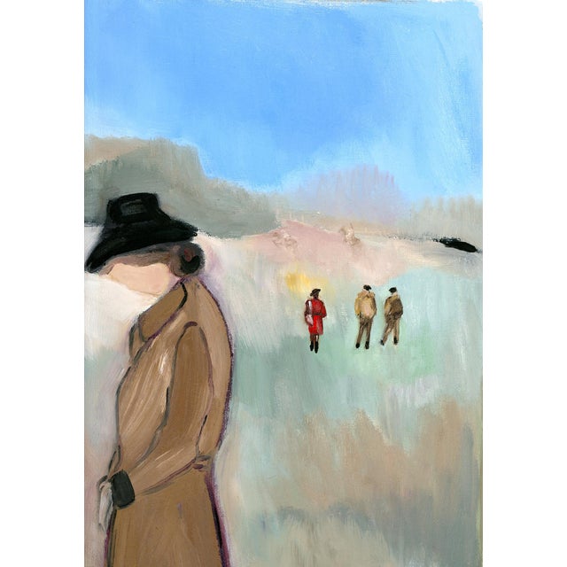 2020s Valley Walk, Modern Figurative Landscape Oil Painting by Alexandra Swistak For Sale - Image 5 of 8