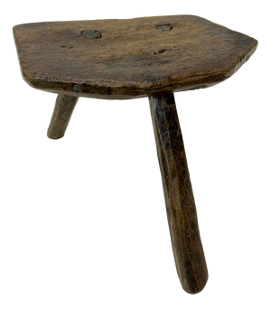 Antique Rustic Farm Milking Stool, 1900s
