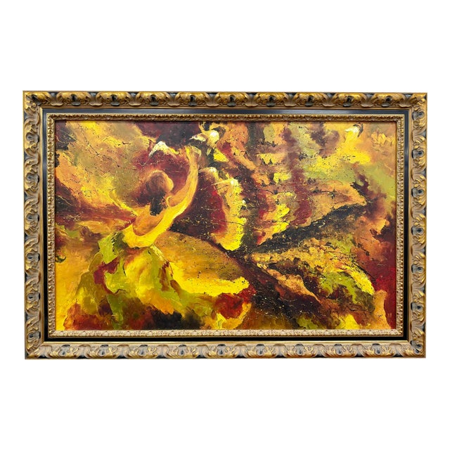 Signed Original Abstract Figurative Oil Painting by Therese Fortin For Sale