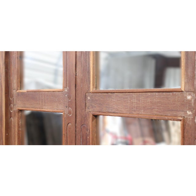 Chestnut Transom Door Scalloped Cut Outs Mirrored For Sale - Image 8 of 12