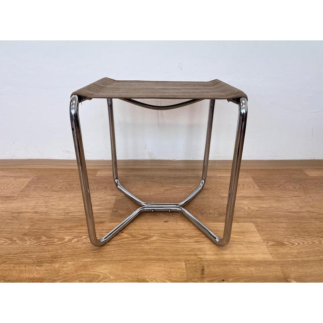 Bauhaus Bauhaus Tubular Chrome Steel B8 Stool attributed to Marcel Breuer for Thonet, 1930s For Sale - Image 3 of 10