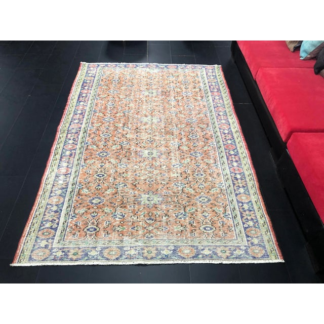 1960s Turkish Ethnic Area Rug For Sale - Image 4 of 11