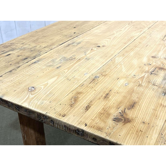 Early 20th Century Fir Farmhouse Table For Sale - Image 14 of 18