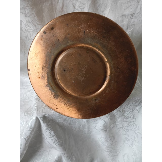 1960s Mid 20th Century Mediterranean Rustic Copper Tea Kettle With White Ceramic Handle For Sale - Image 5 of 5
