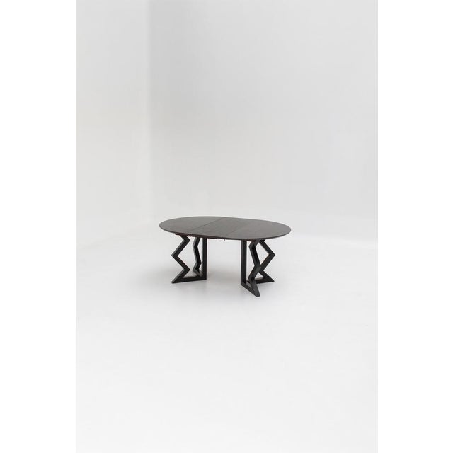 Vintage French Table in Wenge, 1990s For Sale - Image 6 of 13